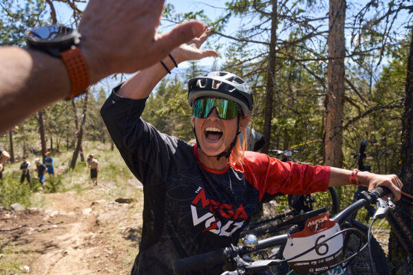 Elladee Brown giving a high 5 at Day 1 of the 2025 MegaVolt